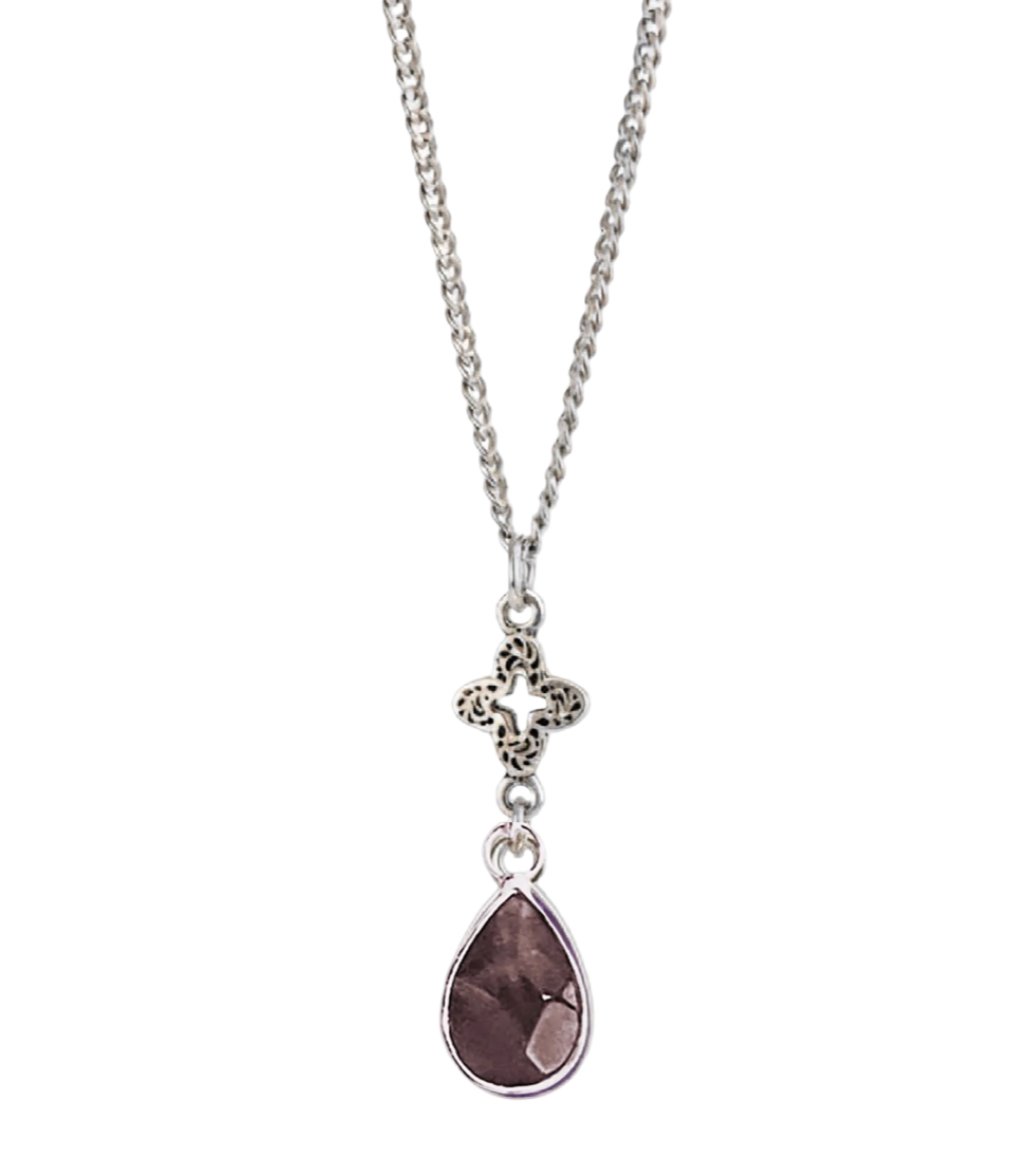 Luxe Amethyst Droplet Necklace