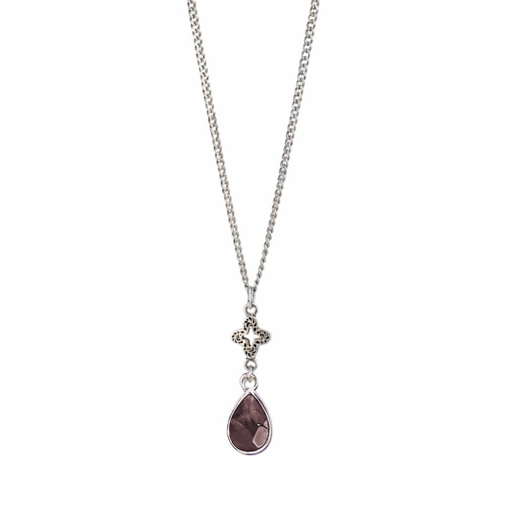 Luxe Amethyst Droplet Necklace