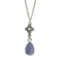 Luxe Blue Agate Droplet Necklace