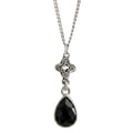 Luxe Black Agate Droplet Necklace