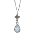Luxe Moonstone Droplet Necklace