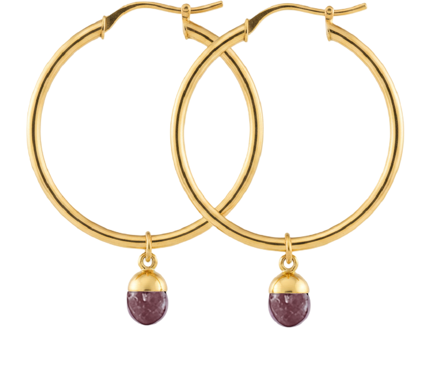 Violet Orbit Hoops | Silver