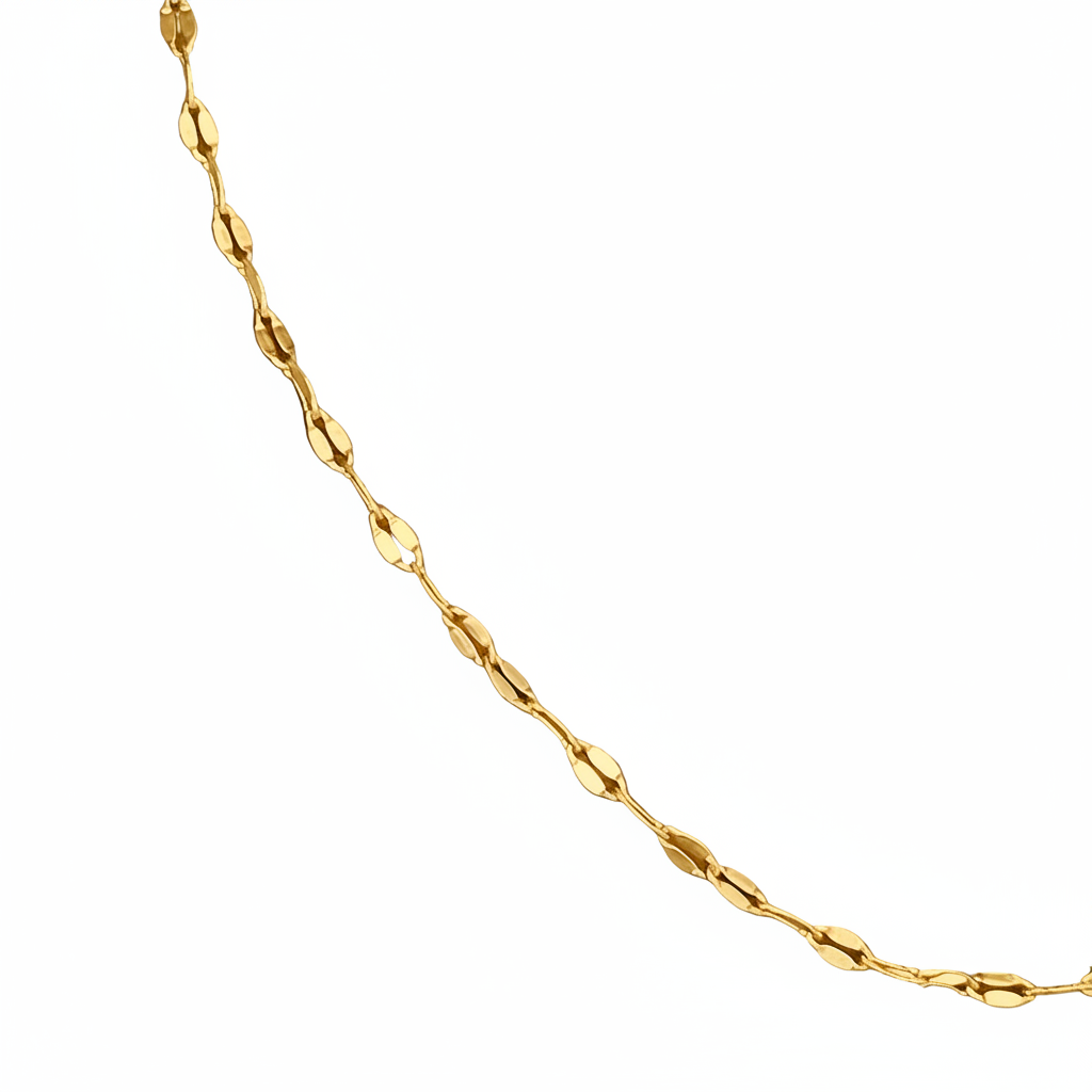 Gold chain on a white background