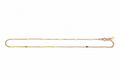 Gold chain necklace on a white background